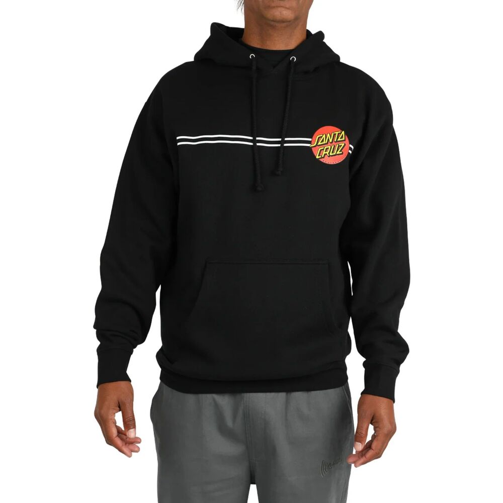Classic Dot Mens Santa Cruz Black Hoodie Medium M Y2k VTG Skate